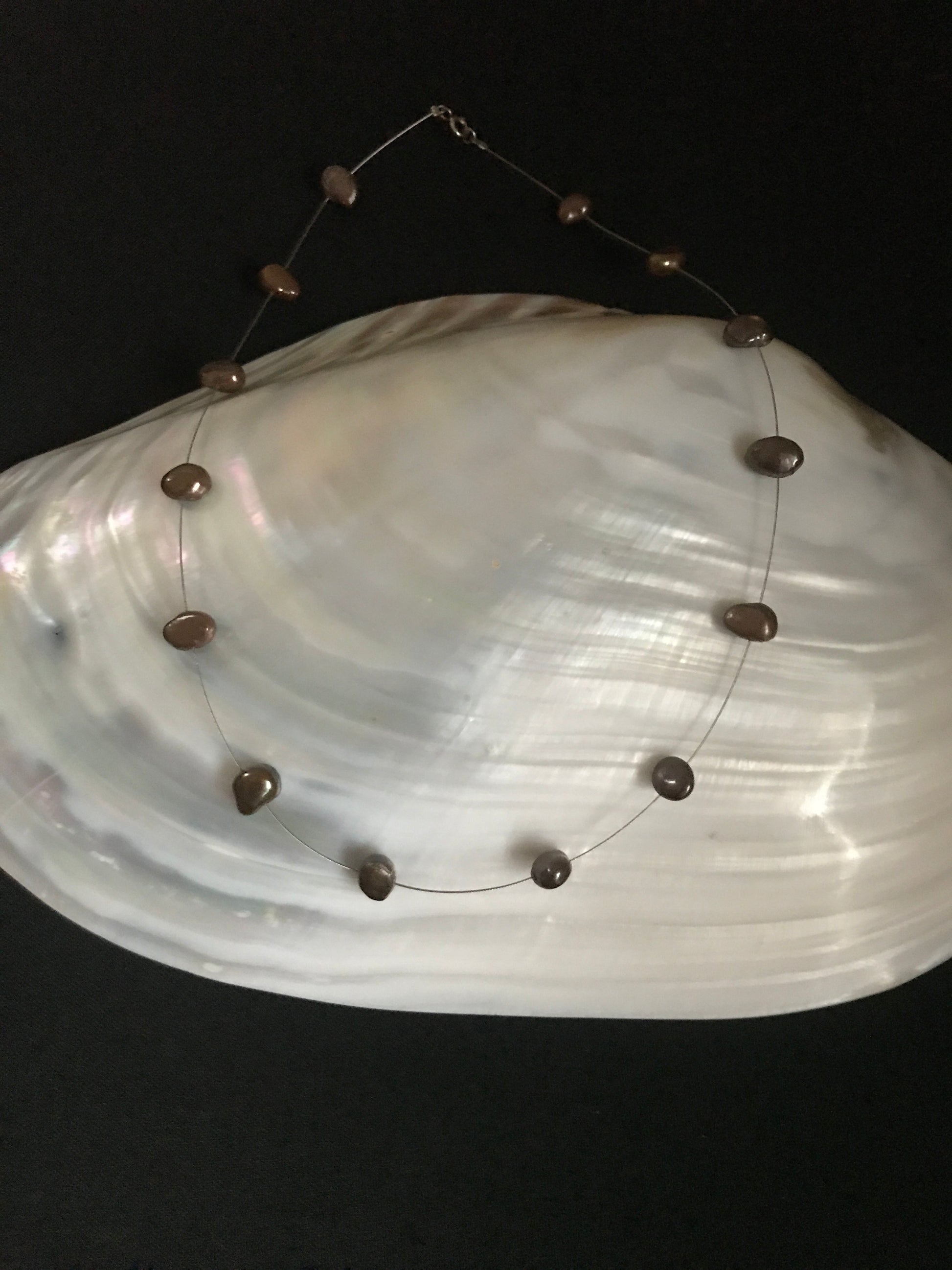 Brown Pearl Necklace image 1