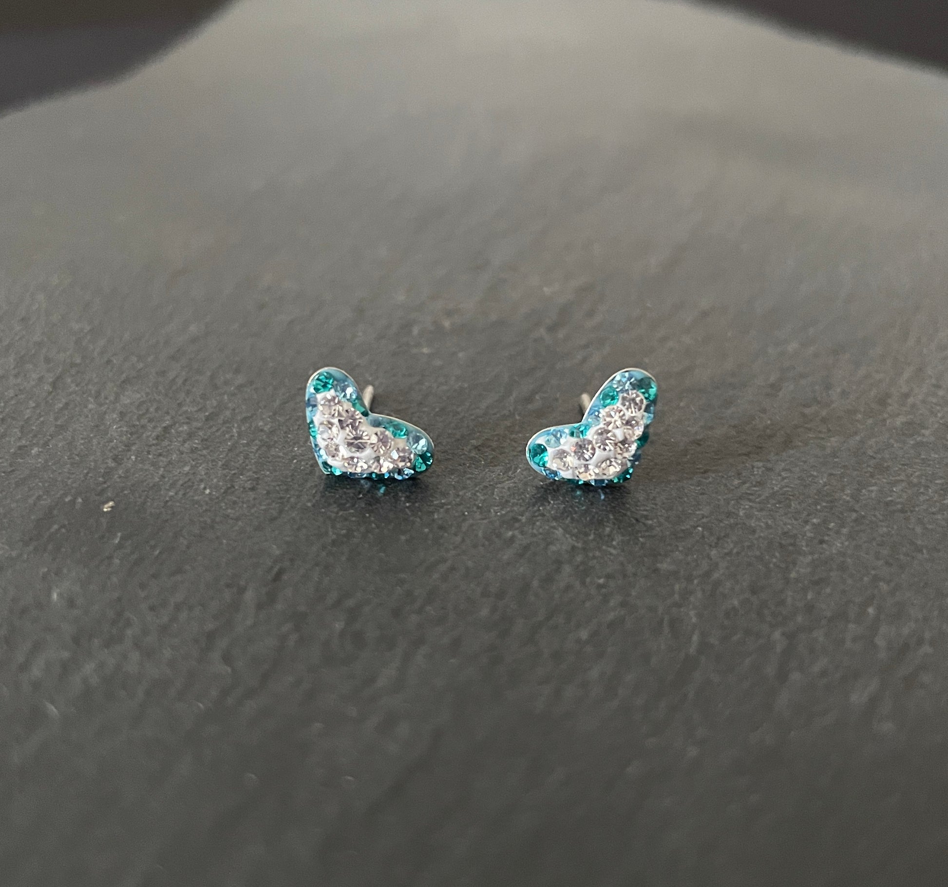 Cubic Zirconia Heart Stud Earrings image 0