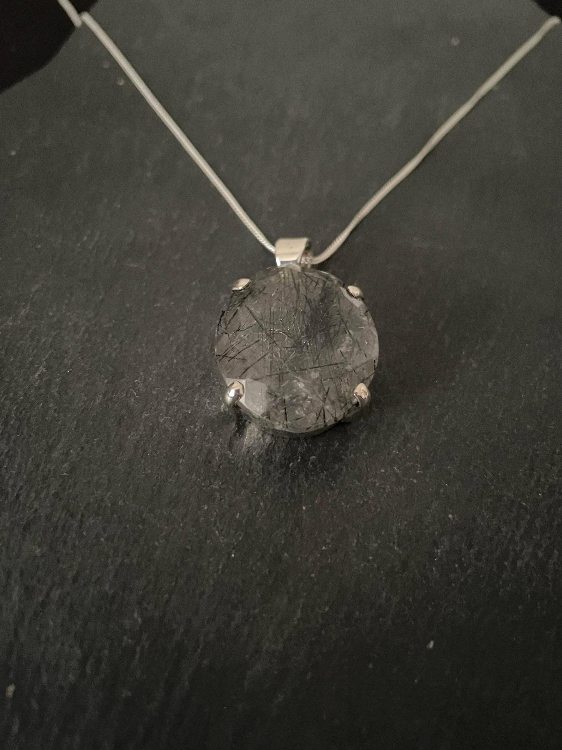 Rutile Quartz Oval Pendant image 1