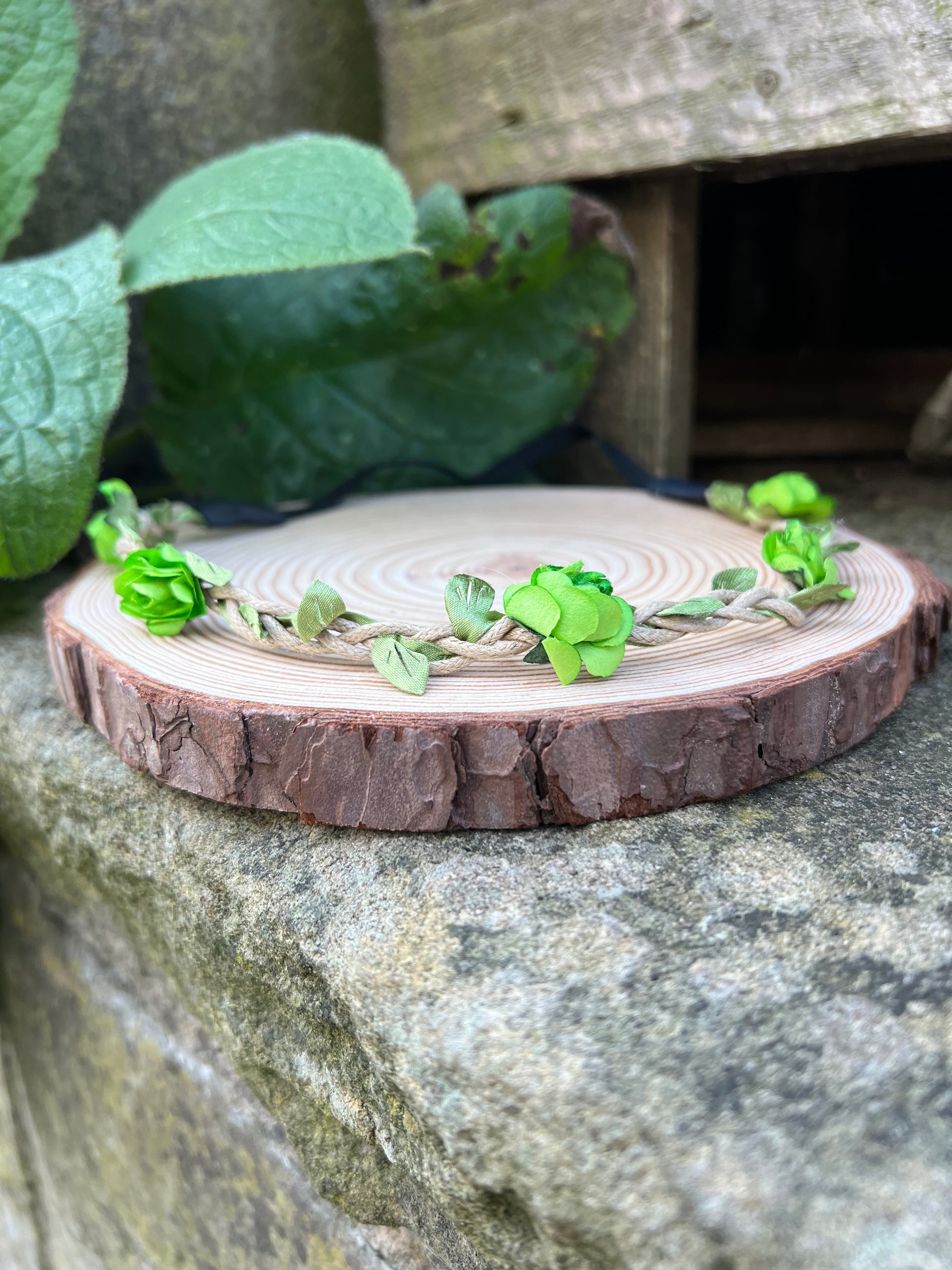 Green Flower Headband image 2