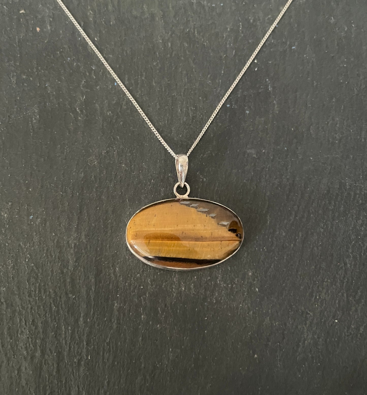 Tiger's Eye Oval Pendant image 0