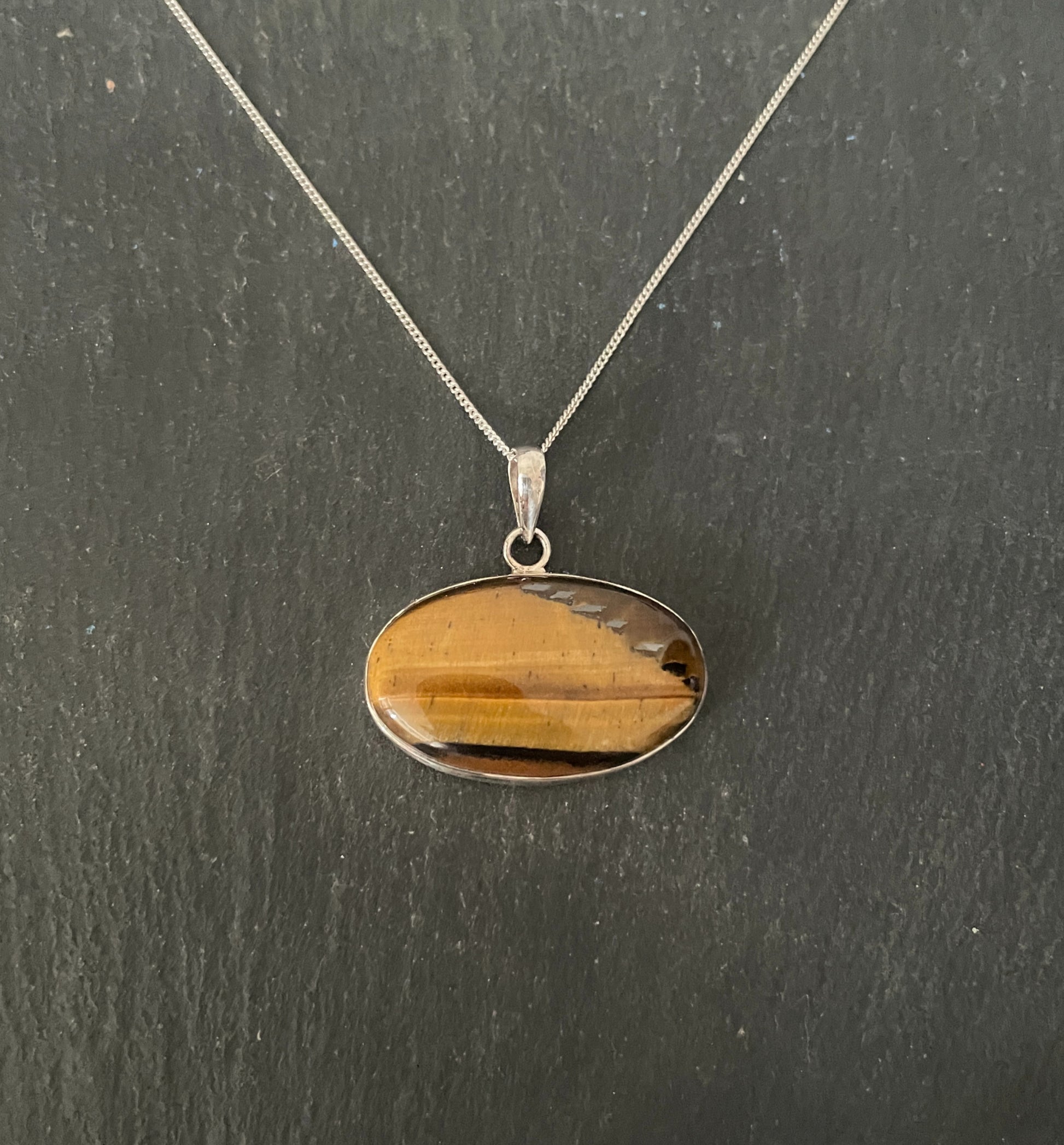 Tiger's Eye Oval Pendant image 0