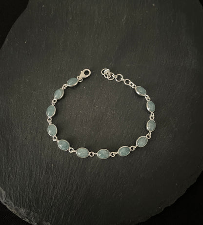 Oval Aquamarine Bracelet image 2