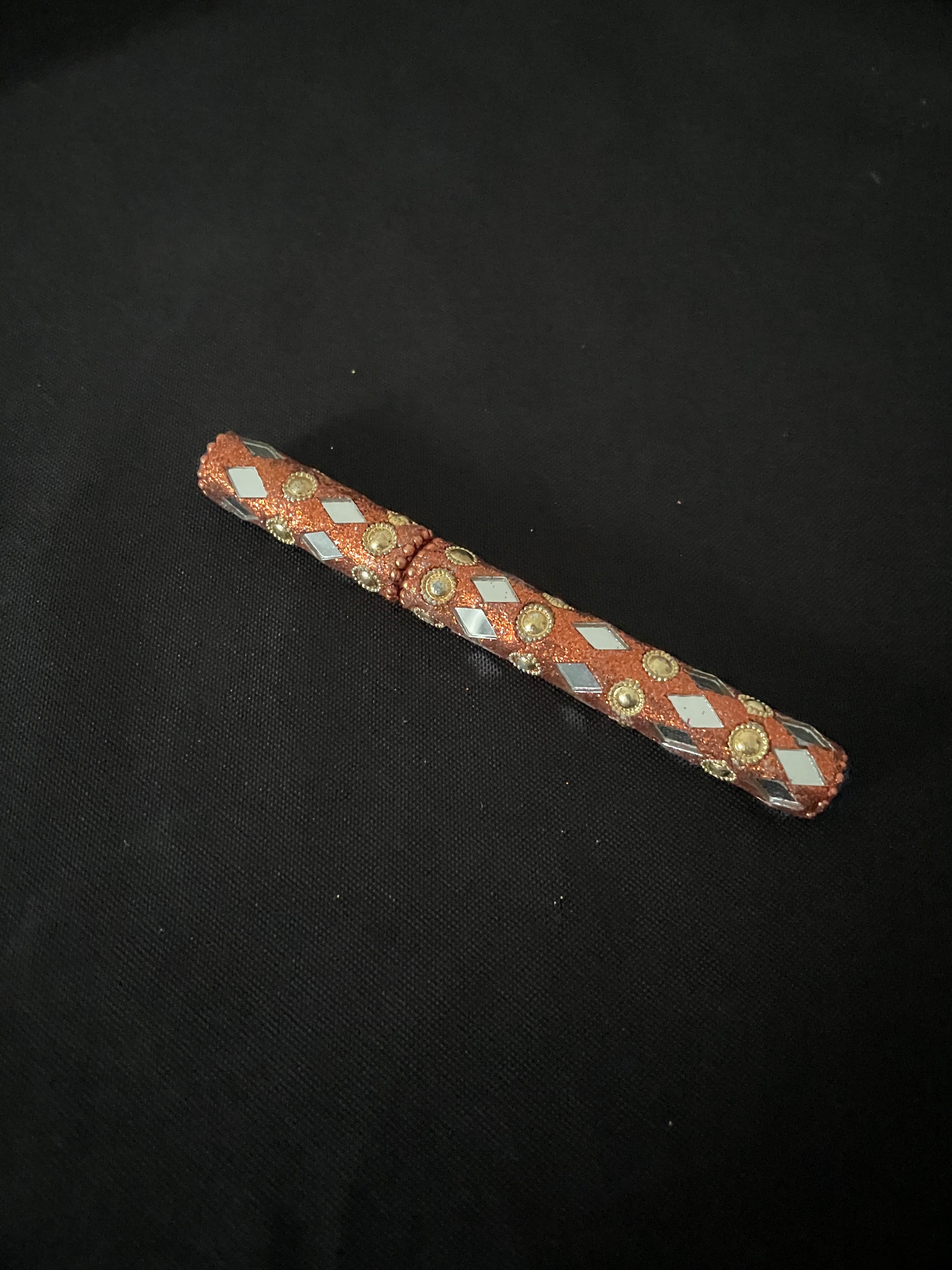 Orange Glitter Pen image 0