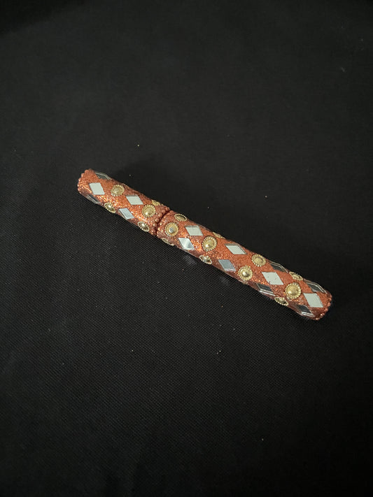 Orange Glitter Pen image 0