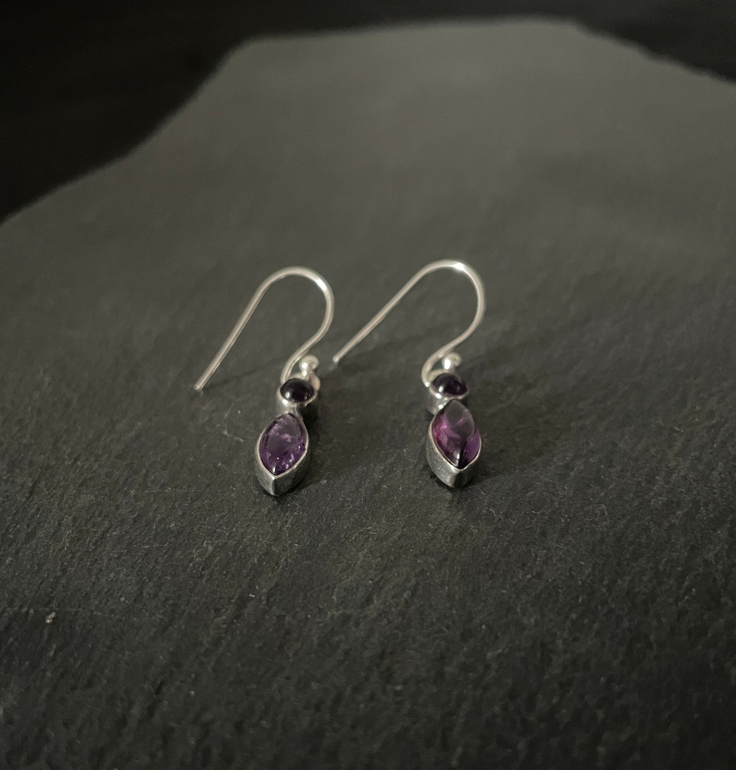 Amethyst Drop Earrings image 1
