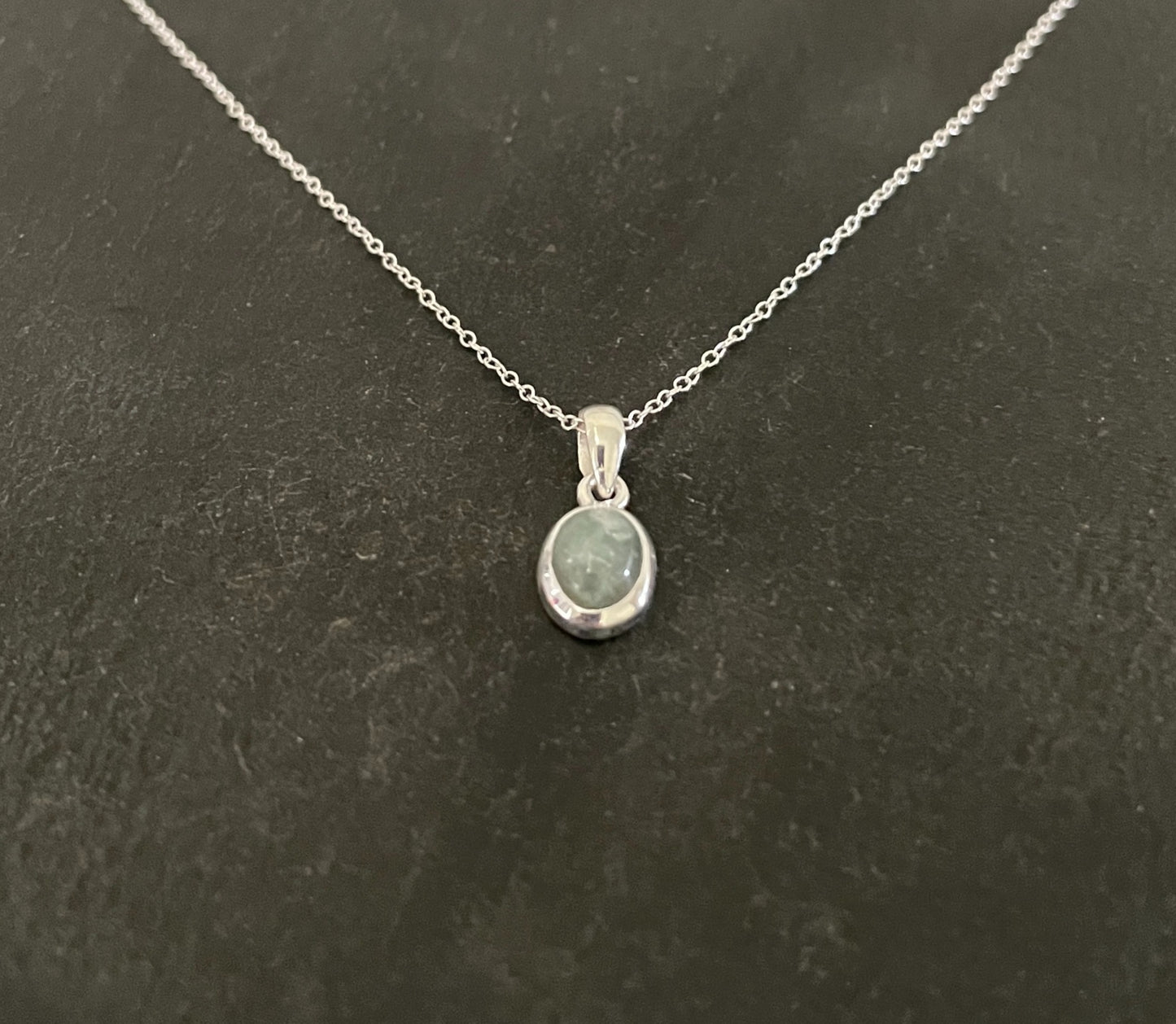 Aquamarine Oval Pendant image 1