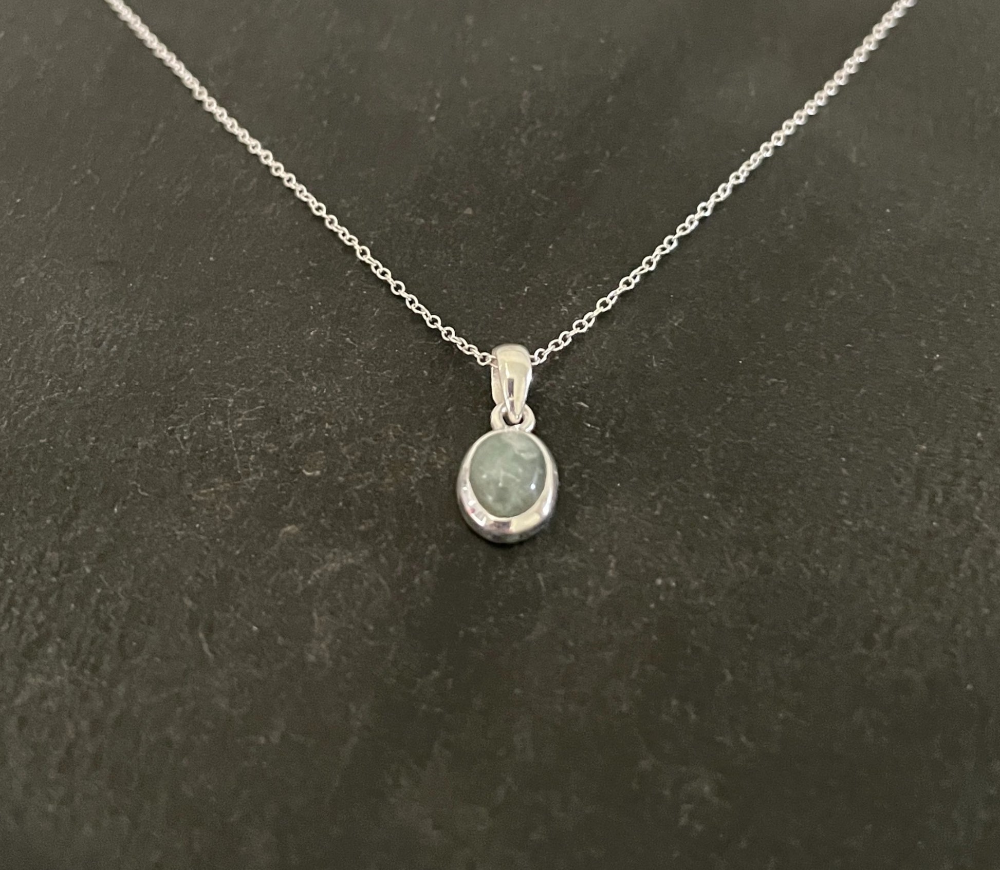 Aquamarine Oval Pendant image 1