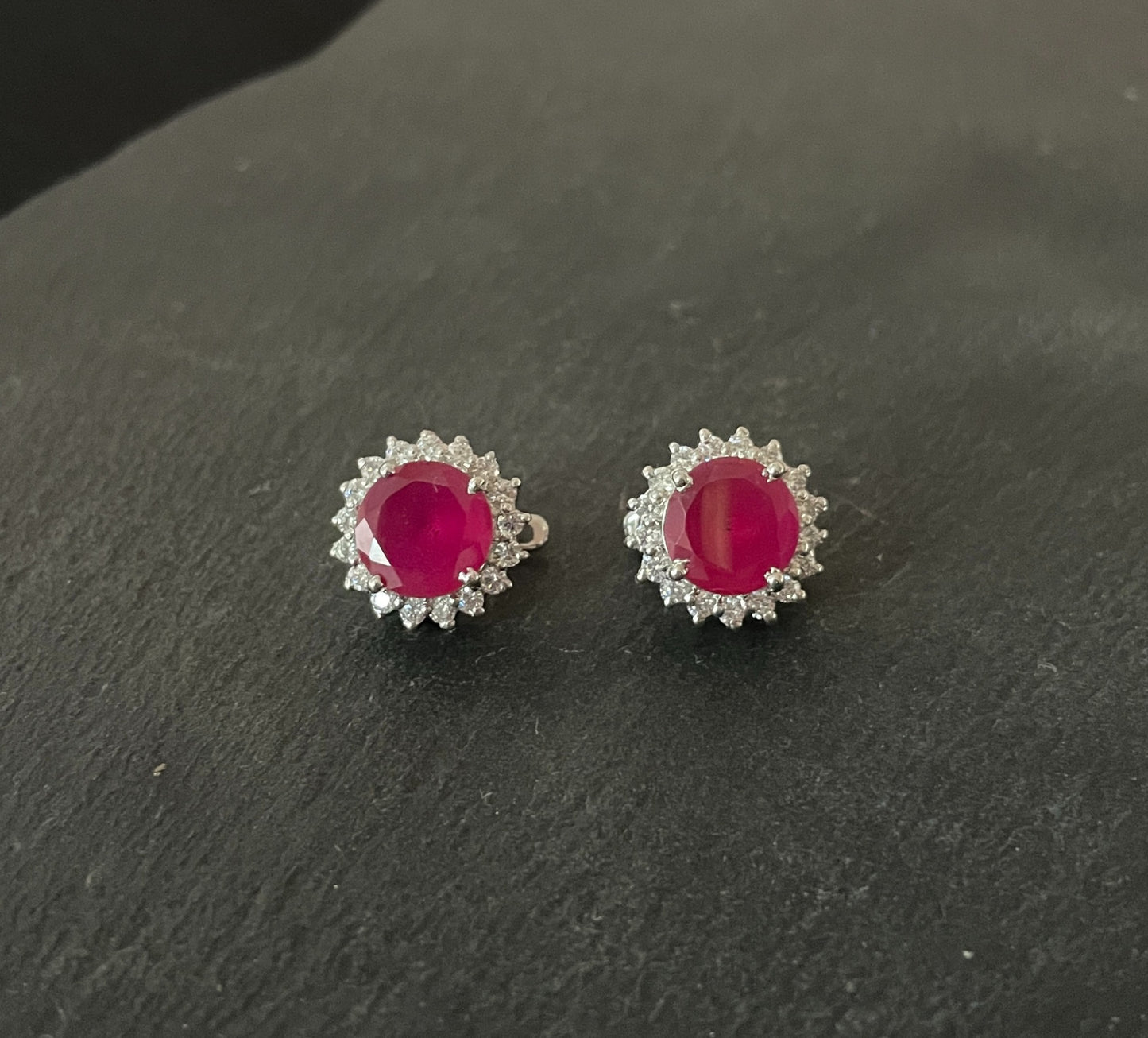 Ruby and Cubic Zirconia Studs image 0