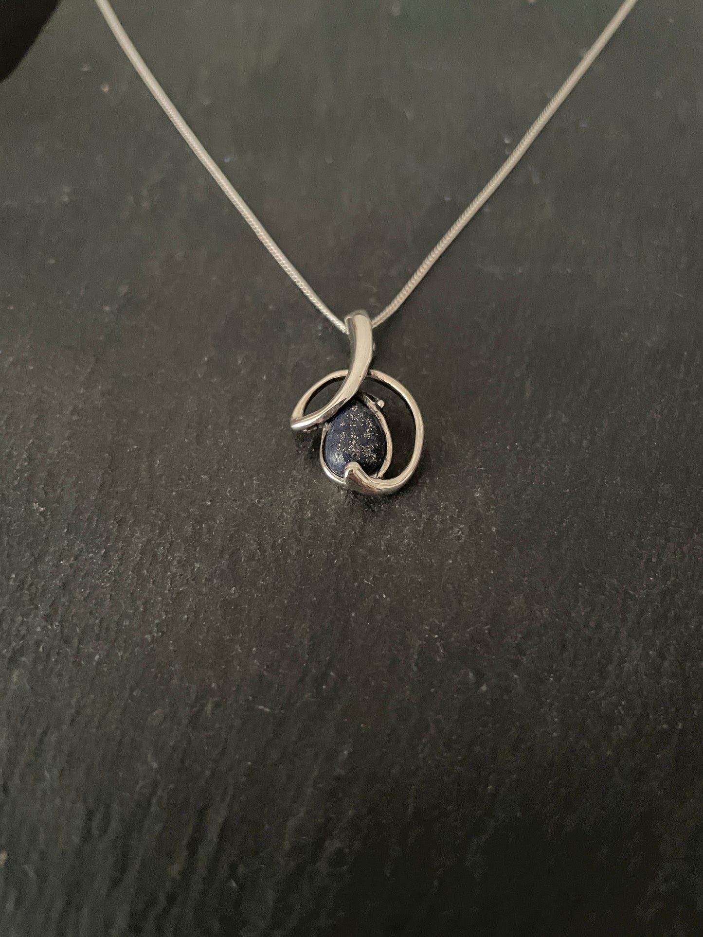 Lazuli and Silver Pendant image 1