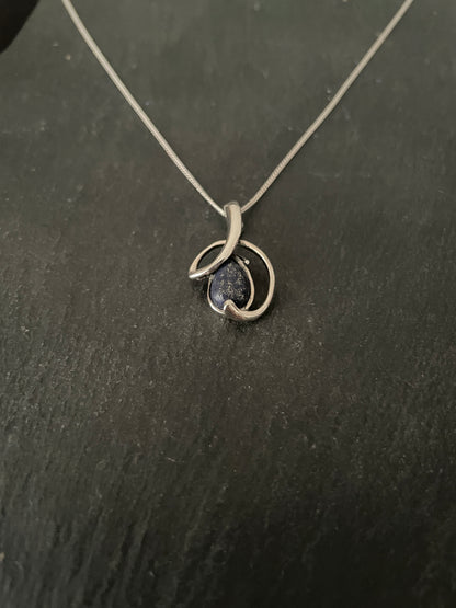 Lazuli and Silver Pendant image 1