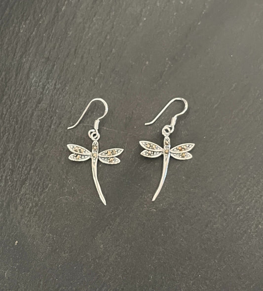 Marcasite Dragonfly Earrings image 0
