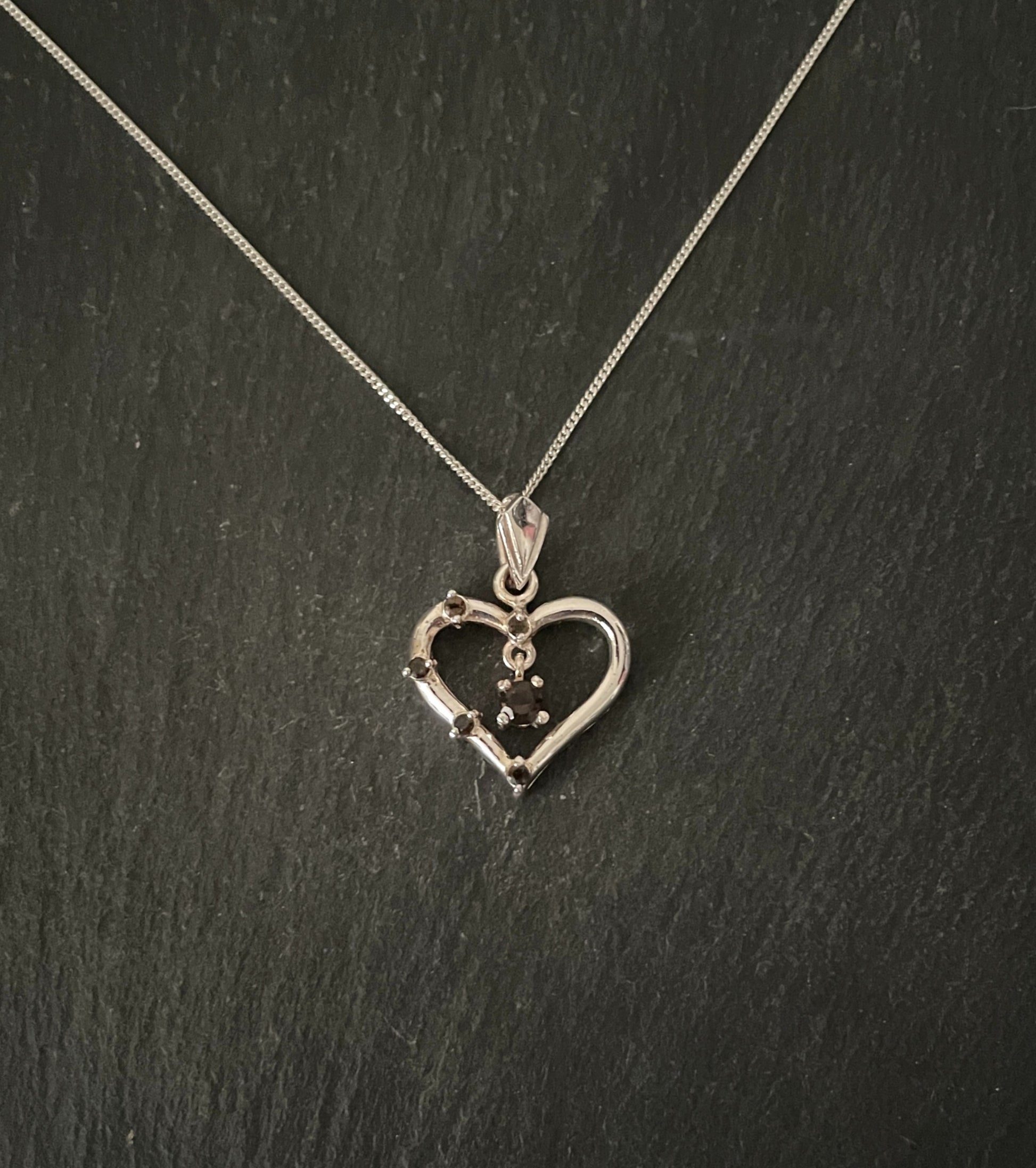 Smokey Quartz Heart Pendant image 0