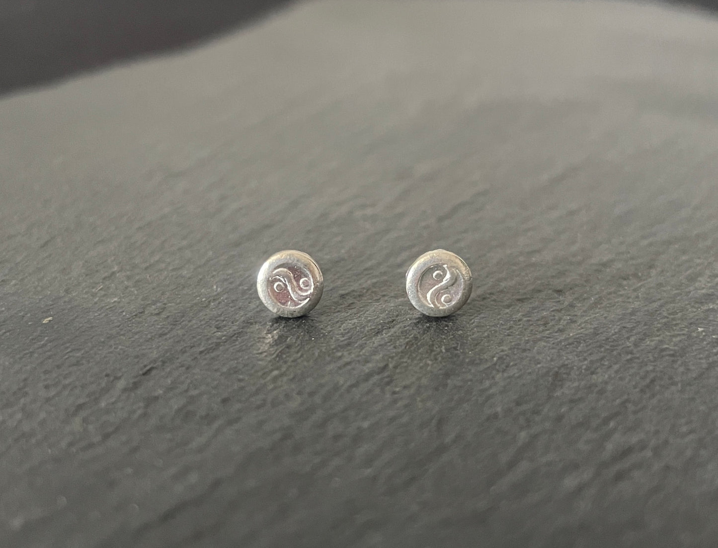 Silver Yin Yang Studs image 0