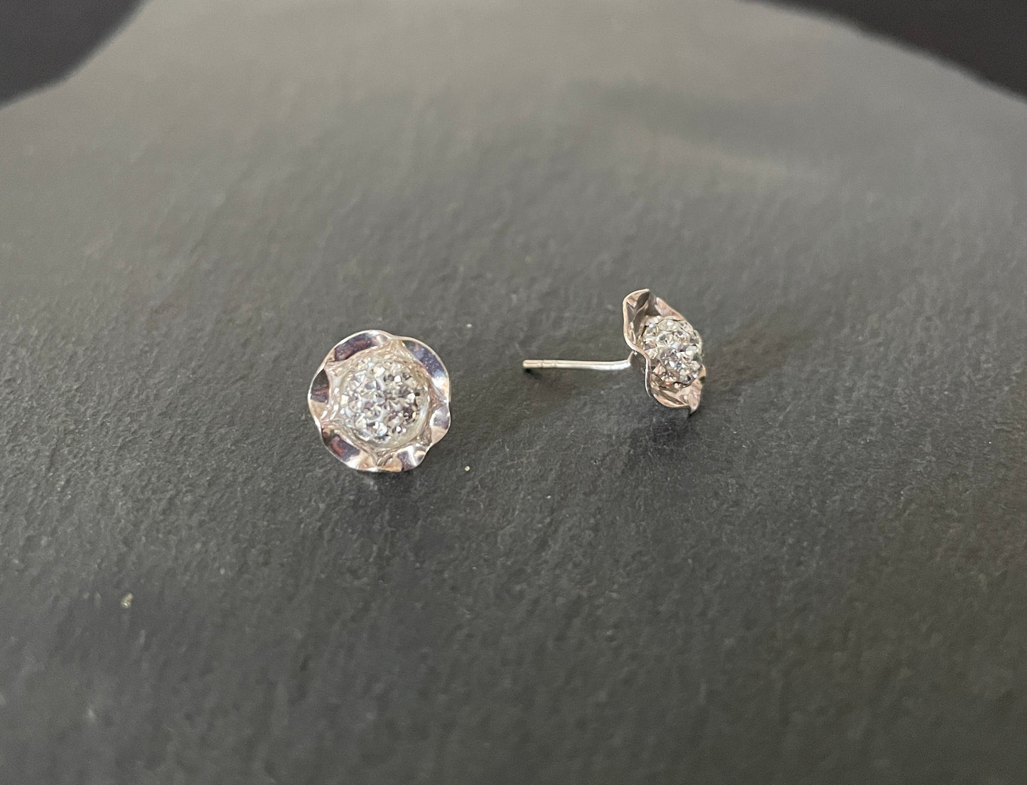 Cubic Zirconia Ball Flower Stud Earrings image 3