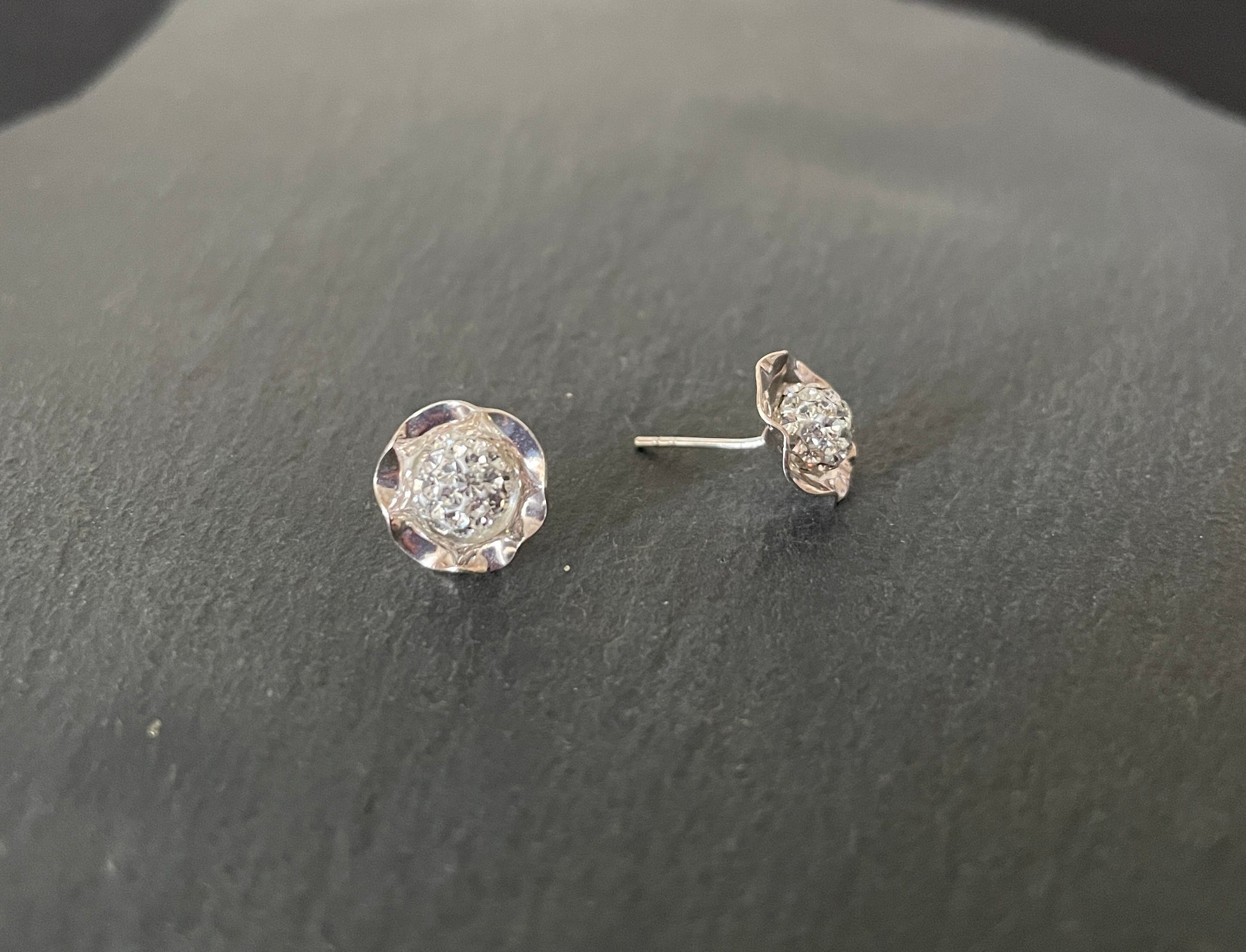 Cubic Zirconia Ball Flower Stud Earrings image 3