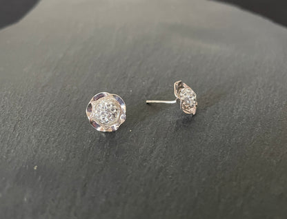 Cubic Zirconia Ball Flower Stud Earrings image 3