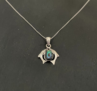 Paua Shell Dolphin Pendant image 1