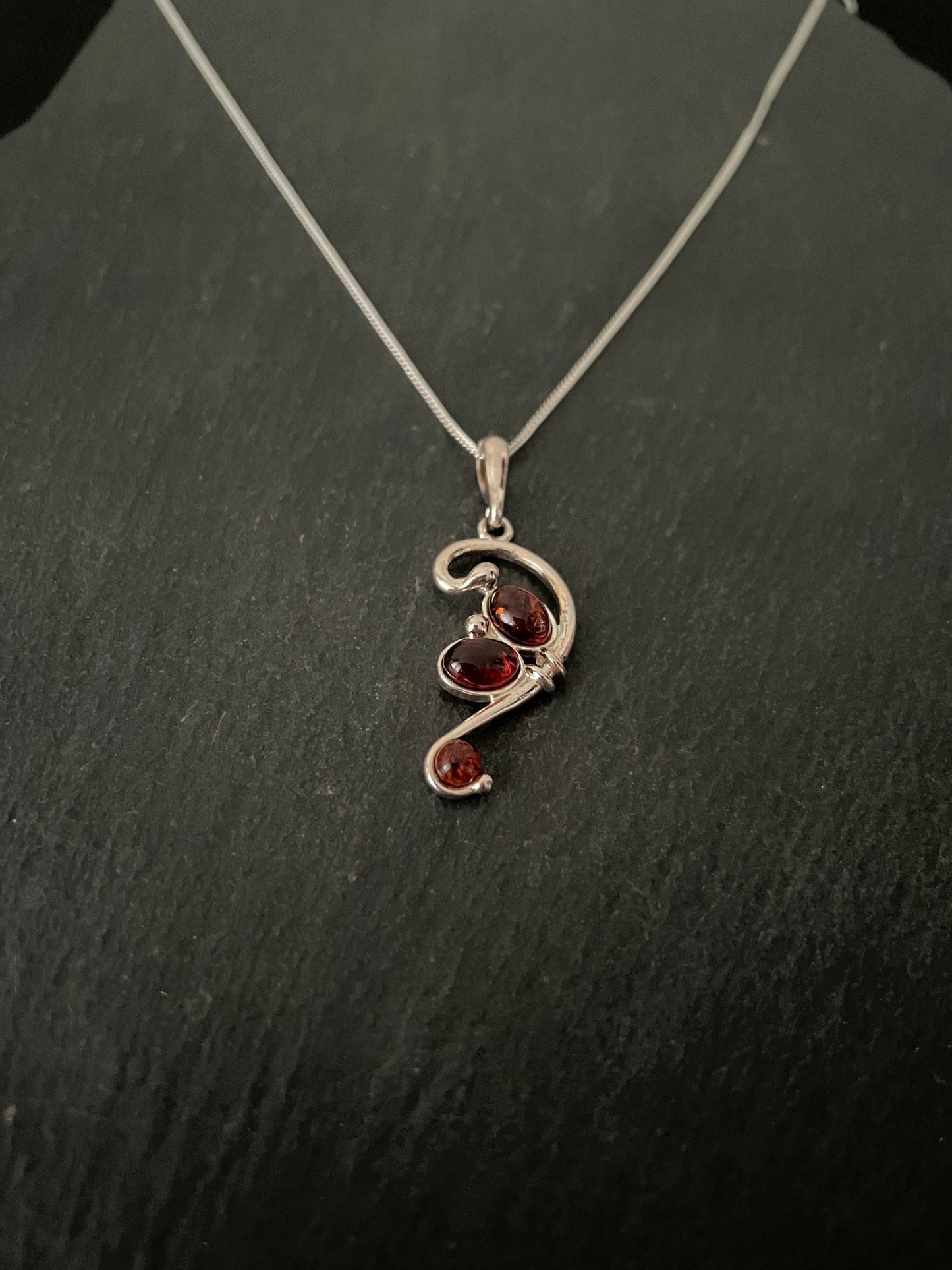 Amber and Silver Pendant image 1
