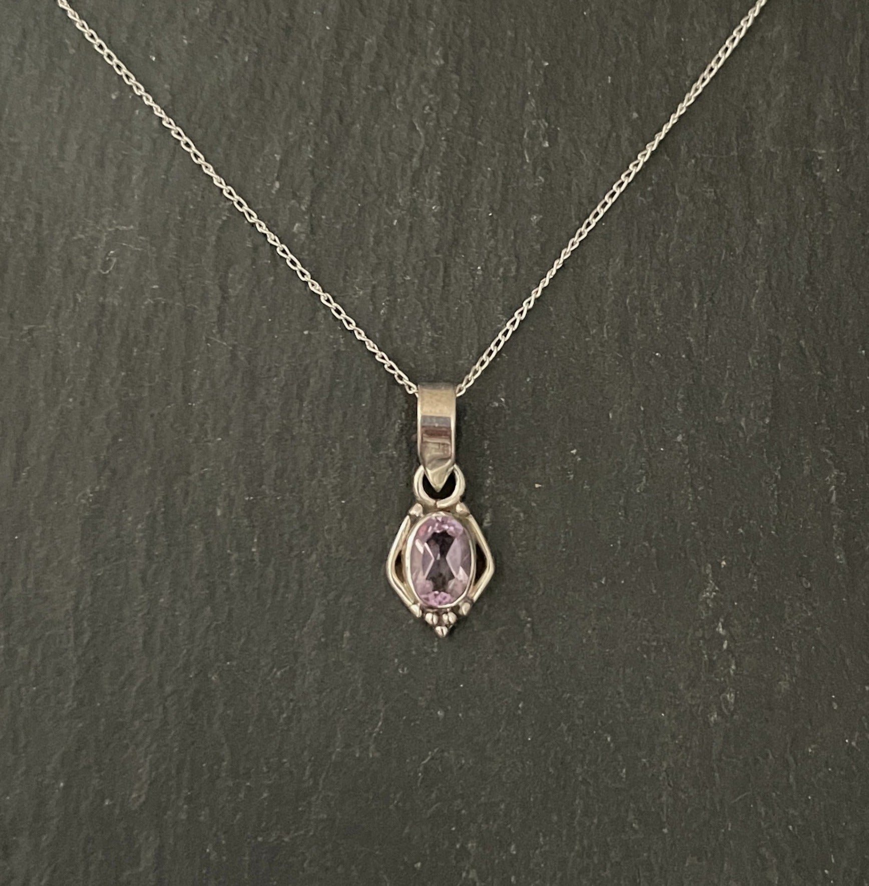 Amethyst and Silver Pendant image 0