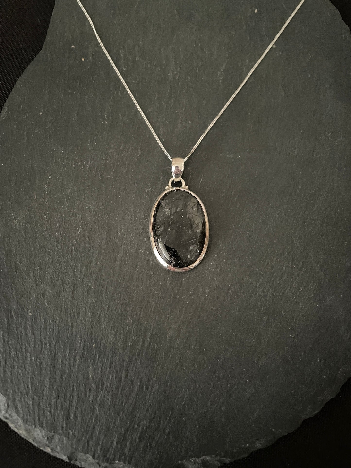 Rutile Quartz Oval Pendant image 0