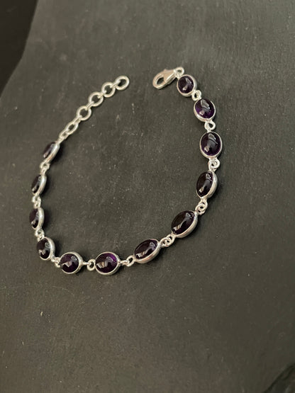 Oval Amethyst Bracelet image 2