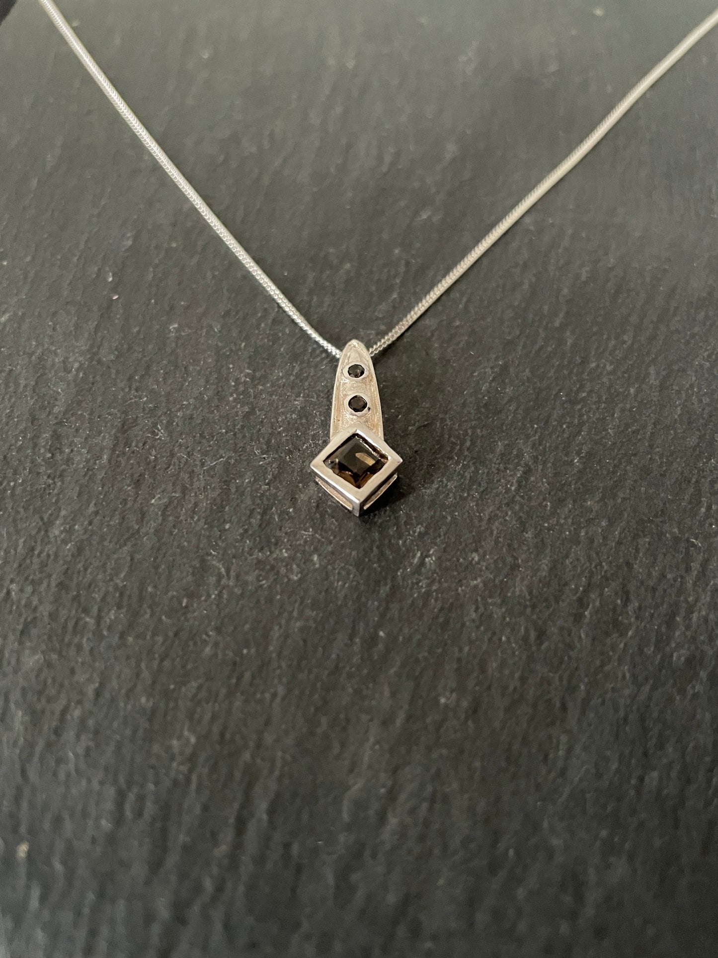 Smokey Quartz and Silver Pendant image 1
