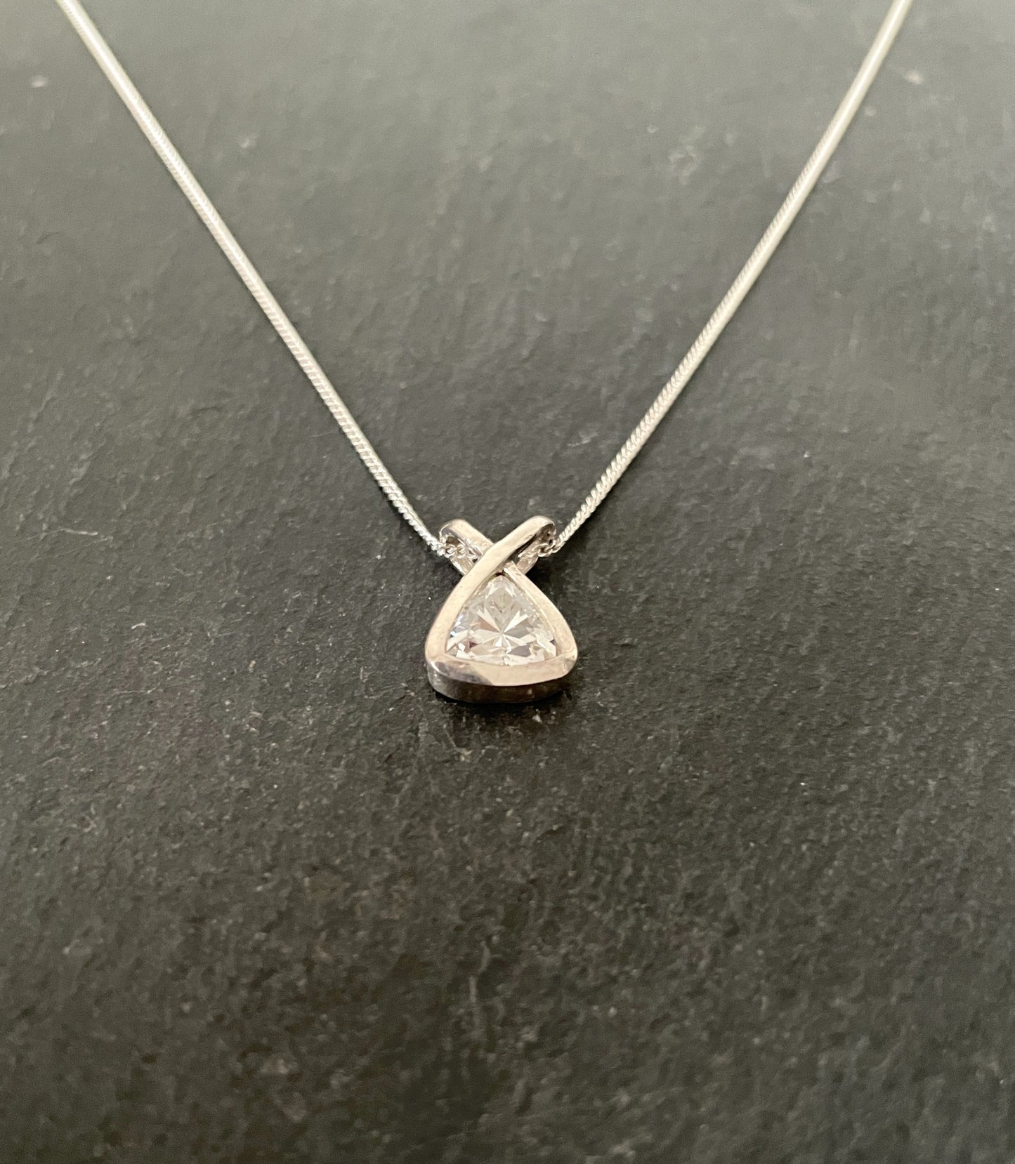 Cubic Zirconia and Silver Pendant image 1