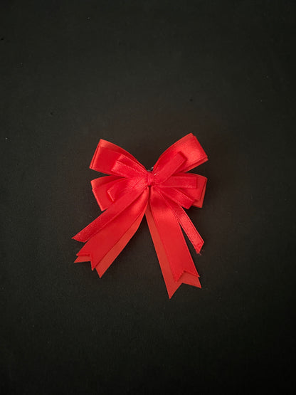 Red and Pink Bow Hair Clips image 2