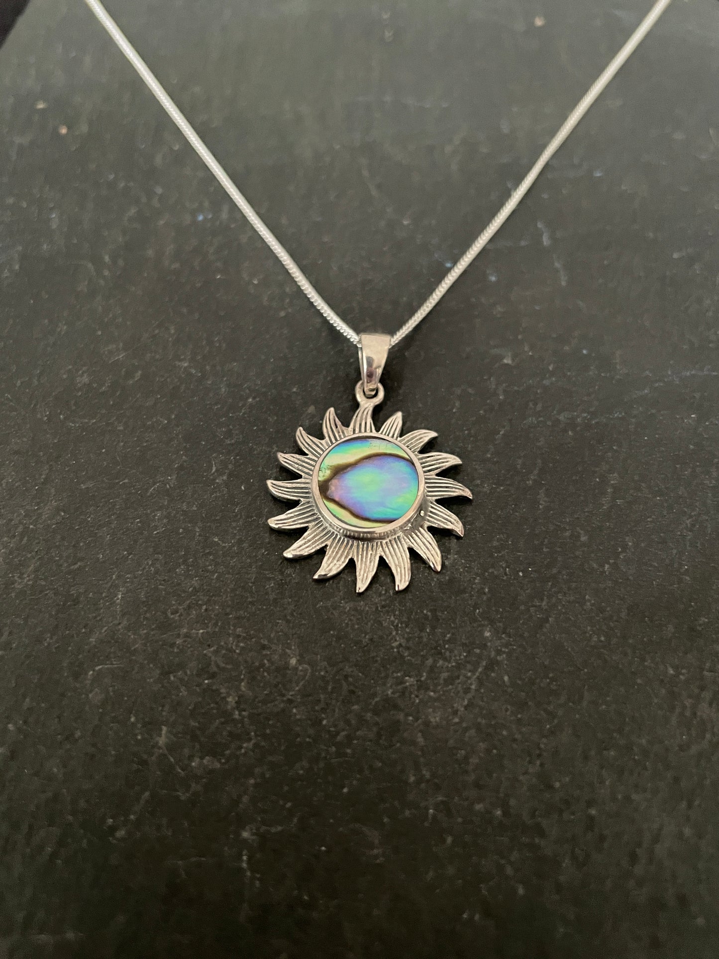 Paua Shell and Silver Pendant image 1