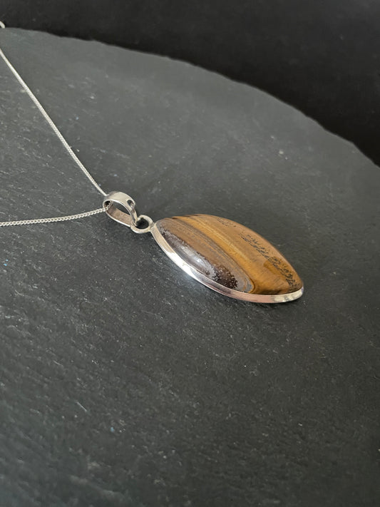 Tiger's Eye and Silver Pendant image 1
