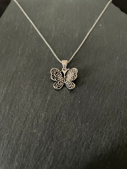 Silver Butterfly Pendant image 1