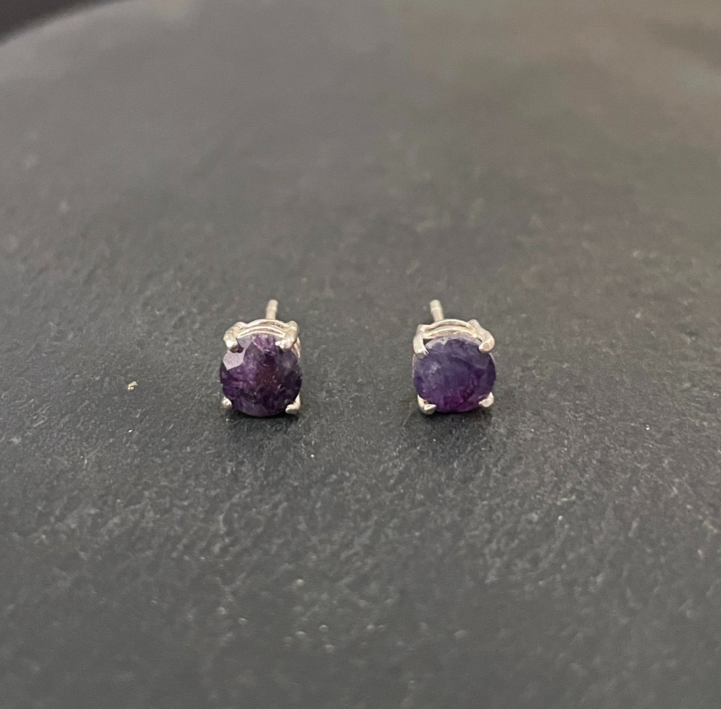 Round Sapphire Studs image 0