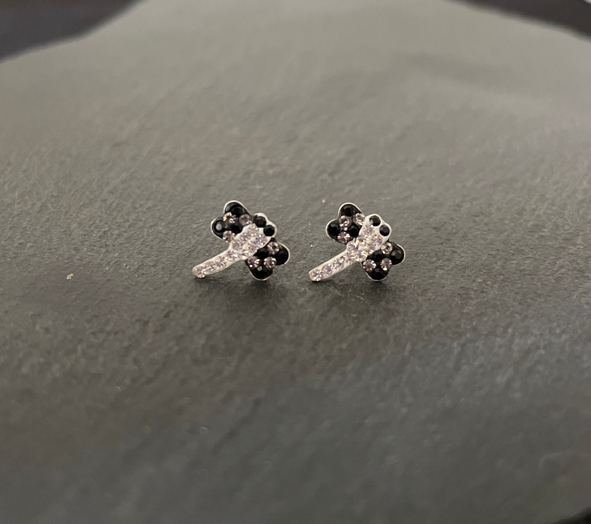 Cubic Zirconia Dragonfly Stud Earrings image 6