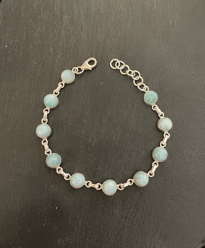 Round Larimar Bracelet image 0