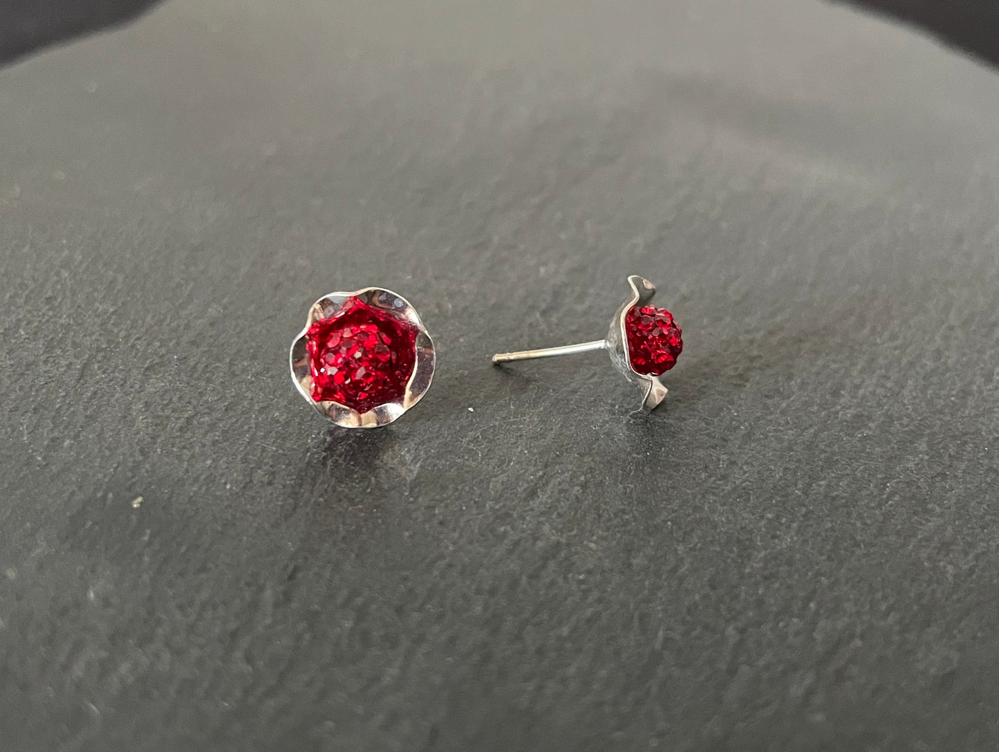 Cubic Zirconia Ball Flower Stud Earrings image 5
