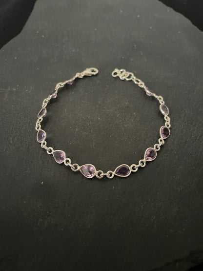 Teardrop Amethyst Bracelet image 0