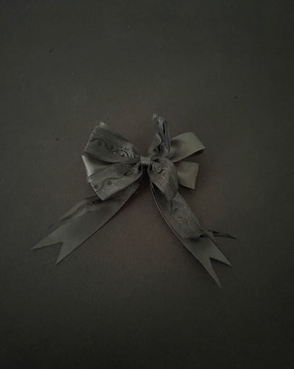 Black and Blue Bow Hair Clips image 1