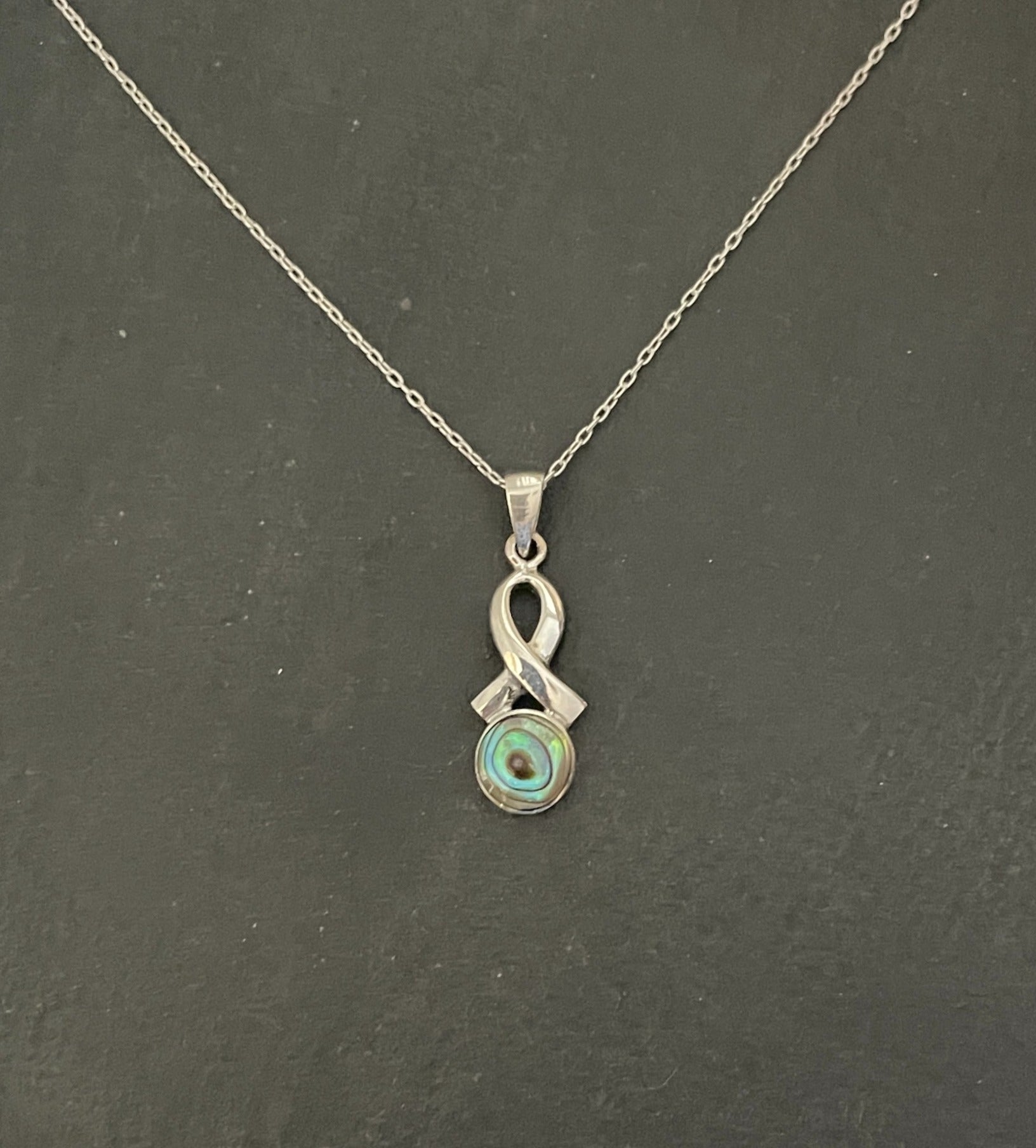 Paua Shell and Silver Pendant image 0