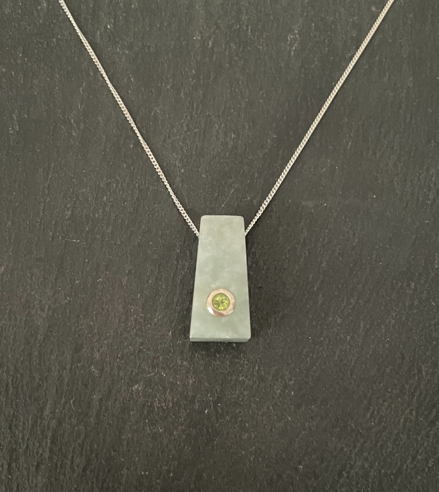 Jade and Peridot Pendant image 0