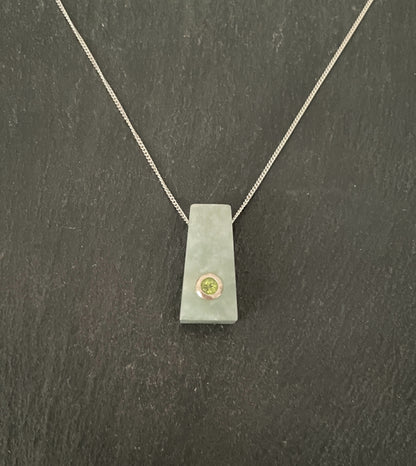 Jade and Peridot Pendant image 0