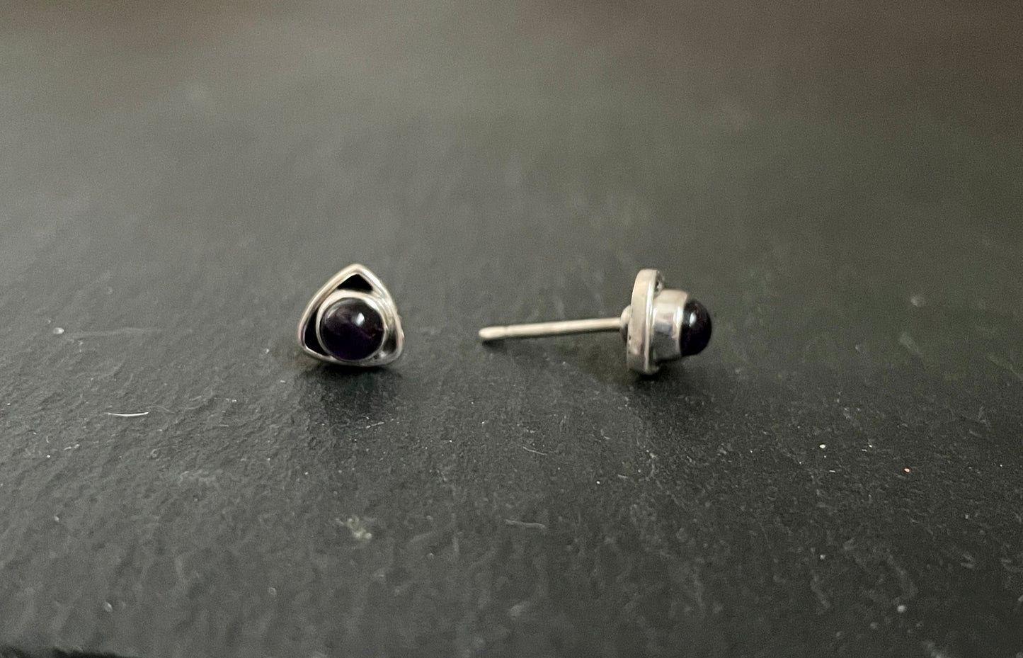 Amethyst Stud Earrings image 1