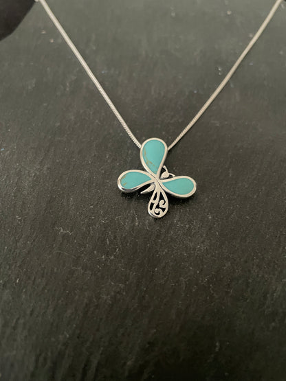 Turquoise Butterfly Pendant image 1