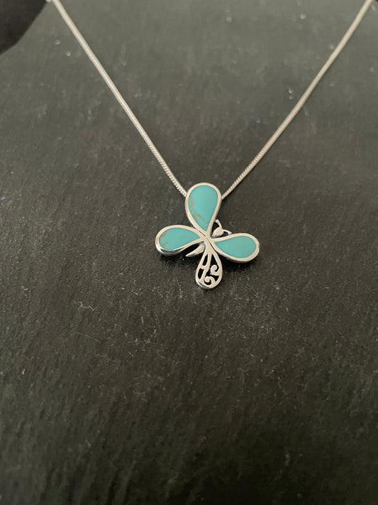 Turquoise Butterfly Pendant image 1