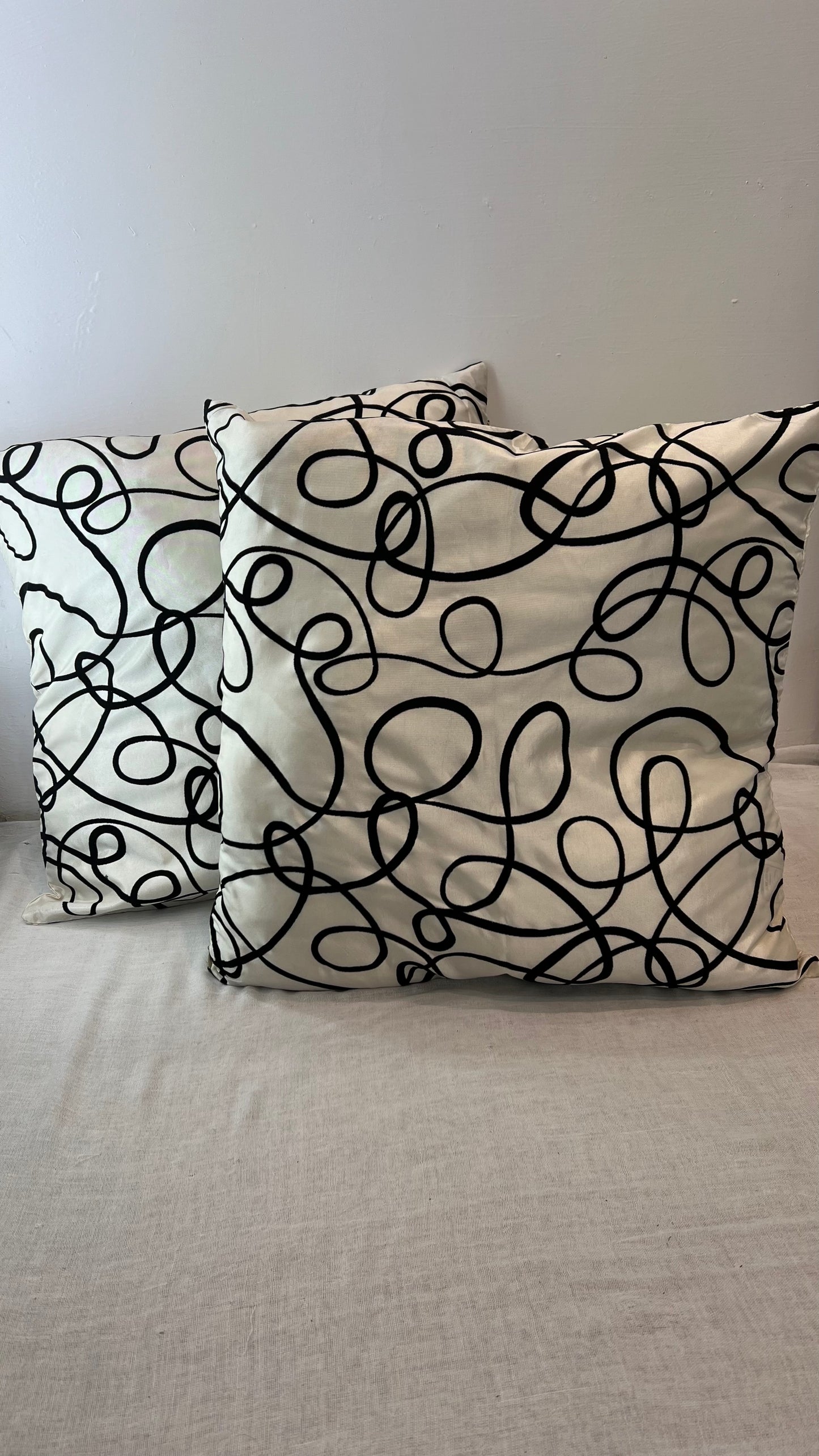 White Pattern Cushion Covers image 0