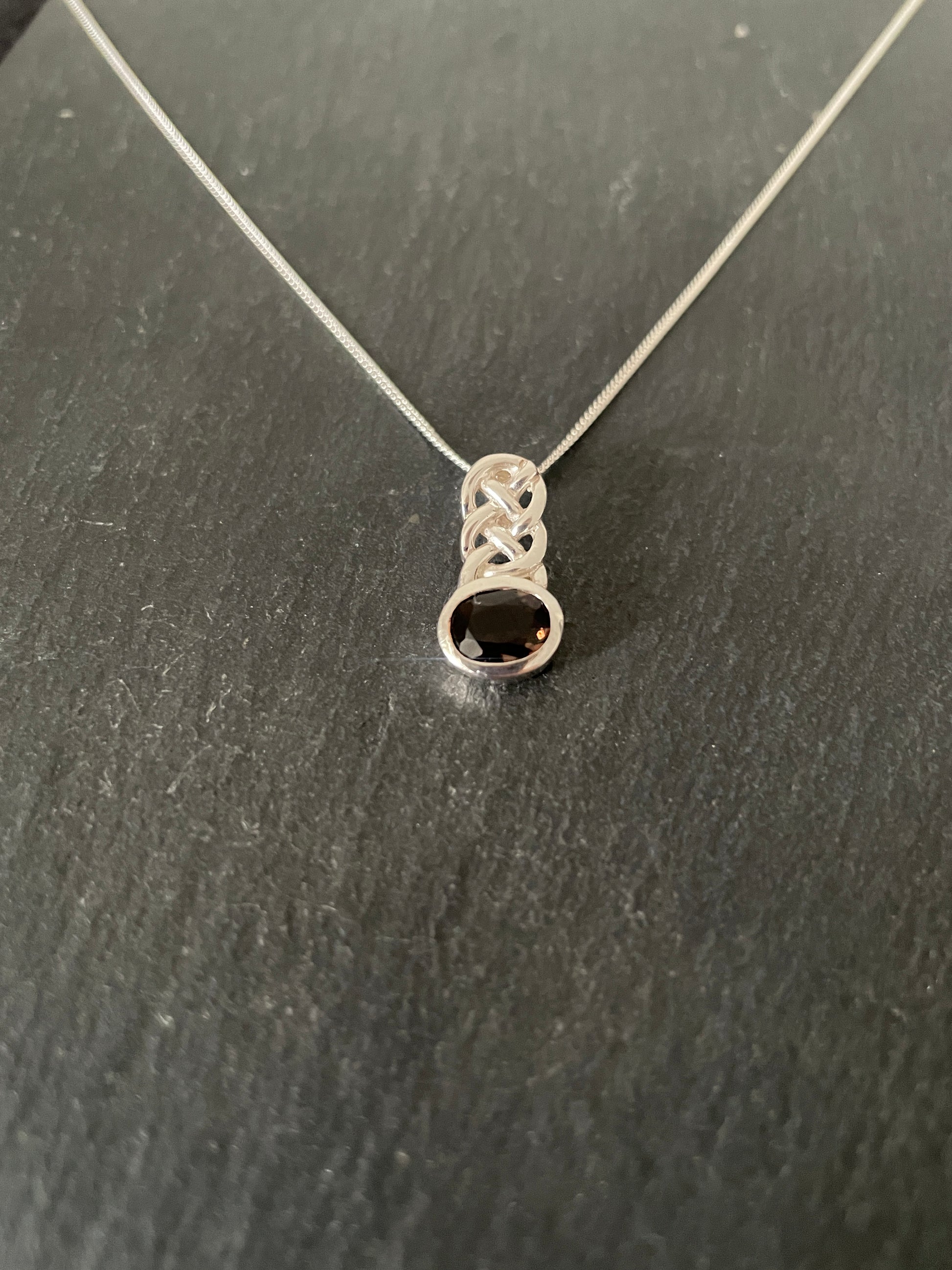 Smokey Quartz and Silver Pendant image 1