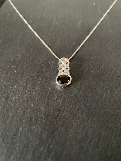Smokey Quartz and Silver Pendant image 1