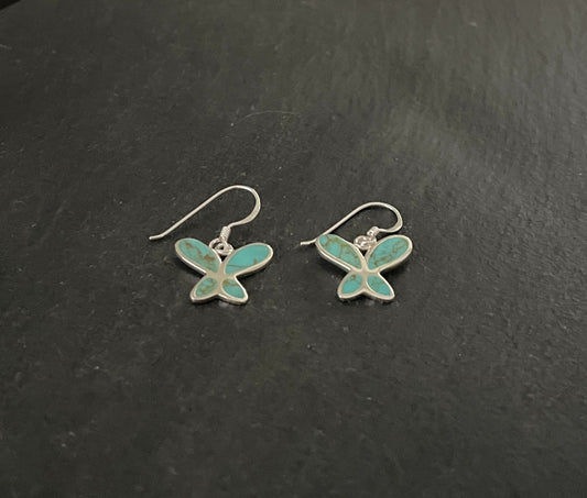 Turquoise Butterfly Earrings image 1