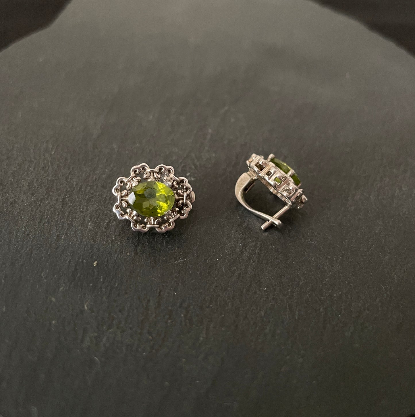 Peridot Stud Earrings image 1