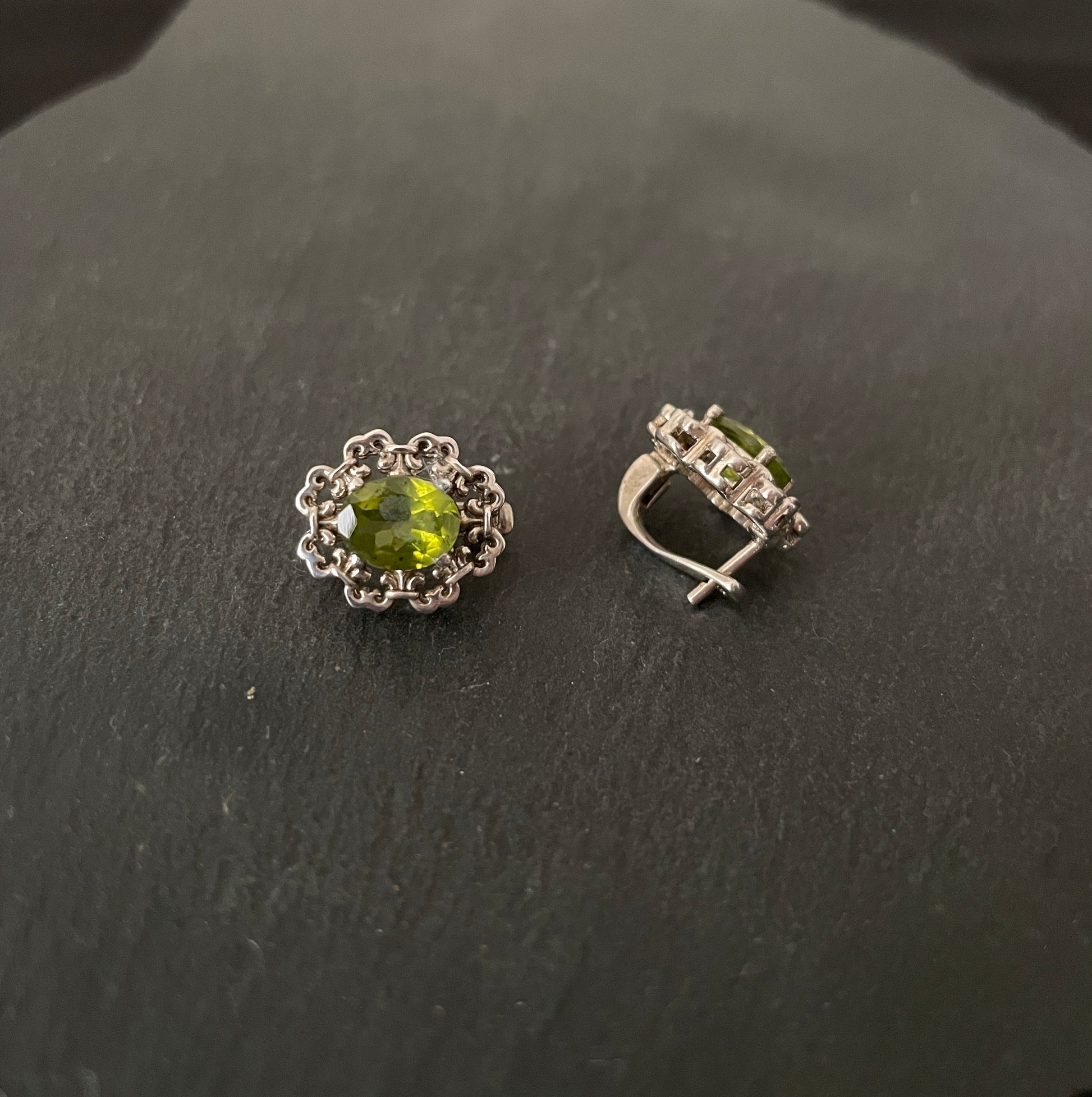 Peridot Stud Earrings image 1